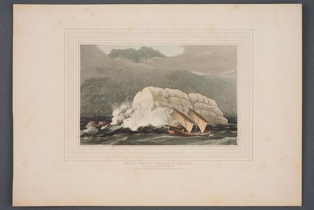 Image 3: Thomas and William Daniell. Pedro Branco, Straits of Malacca. Published in 1810. Aquatint. 18 x 24.5cm. Collection of National Museum of Singapore, National Heritage Board. Gift of Mr and Mrs Lee Kip Lee.