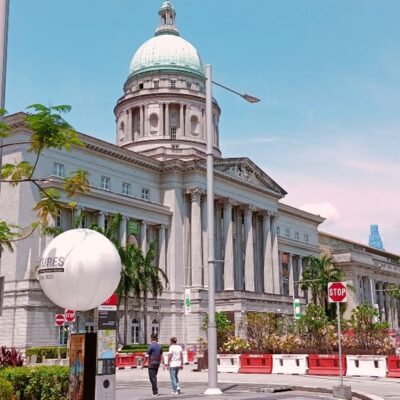 Exterior of the National Gallery of Singapore.