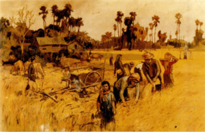 Nhek Dim, Le Moisson (The Harvest), 1961. Medium and dimensions unknown. Reproduced with kind permission of Mr Vandy Nhek Dim.