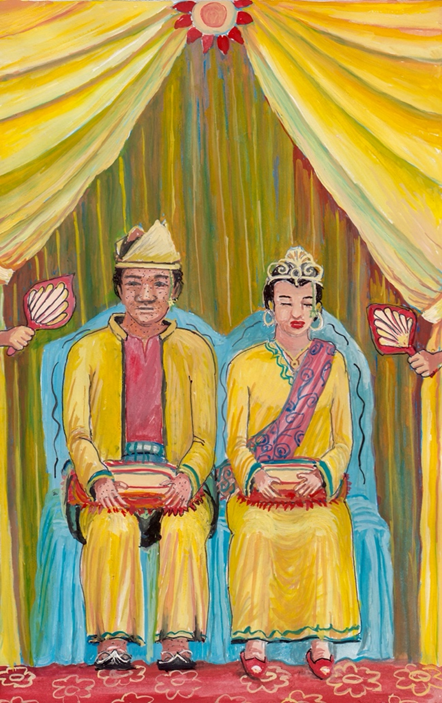 Illustration: Bah Luj, the Indigenous Semai hero marries the Malay princess in Bah Luj and the Garuda. Used with permission from Pandak Basri.