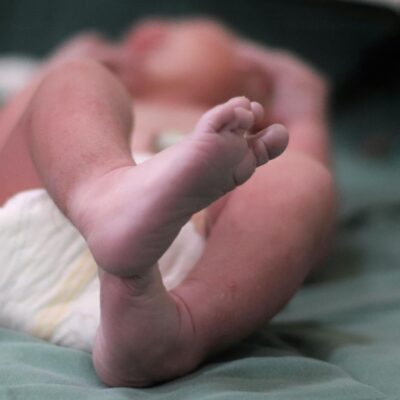 A newborn baby.