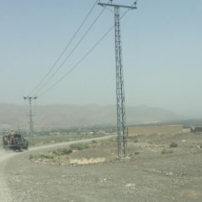 Travelling to a mining site along a dirt road in North Waziristan under military security escort. August/2019.